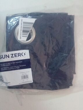 Sun Zero Navy Grommet Curtain Panel 63" NWT $40 Sateen